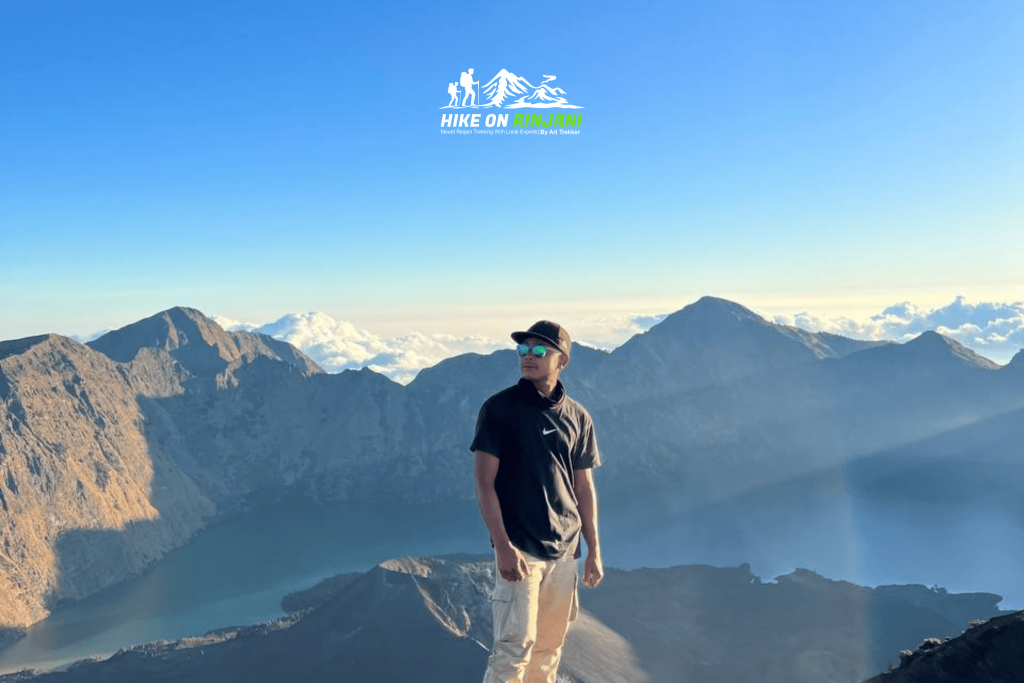 Clear sky view of Mount Rinjani